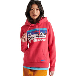 Superdry Γυναικείο Αθλητικό Φούτερ με Κουκούλα Φούξια W2010922A-5DN