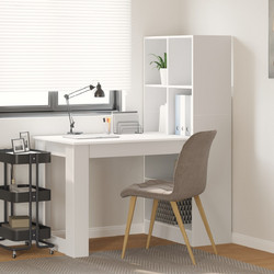 vidaXL Γραφείο Ξύλινο με Βιβλιοθήκη 122x67x145cm 3337257