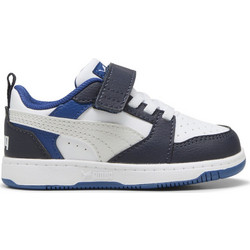 Puma Rebound V6 Παιδικά Sneakers Λευκά Navy Μπλε Royal Blue 397420-28