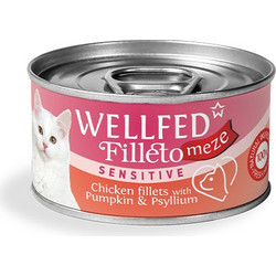 Wellfed Filleto Meze Sensitive with Chicken, Pumpkin & Psyllium 70gr