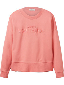 Tom Tailor Γυναικείο Φούτερ Oversized Κοραλί 1032938-15121
