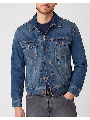 Wrangler Ανδρικό Μπουφάν Χειμωνιάτικο Τζιν Μπλε W4481514V