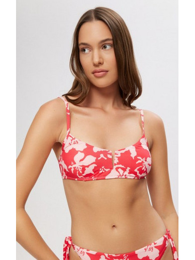 Minerva Evita Bikini Top Μπουστάκι Floral Κόκκινο 90-9303B-260