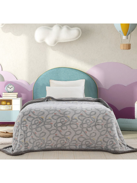 Palamaiki Παιδική Κουβέρτα Fleece Trip Φωσφοριζέ 160x220 Γκρι