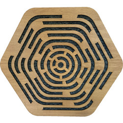 ALPHA Acoustic Acoucell Hexa Ηχοαπορροφητικά Πάνελ 39x43.5x5.5cm 6τμχ Wood Maze