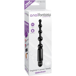 Pipedream Anal Fantasy Beginners Πρωκτικές Μπίλιες Ασύρματες με Δόνηση 12.7cm Μαύρες PD4657-23