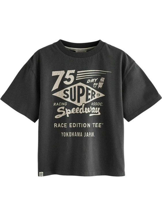 Superdry Παιδικό T-Shirt Κοντομάνικο Ανθρακί B1010031A-AFB
