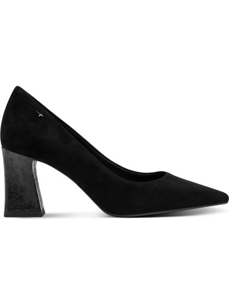 Tamaris Γόβες Suede με Χοντρό Ψηλό Τακούνι Μαύρες 1-22427-43-0D8