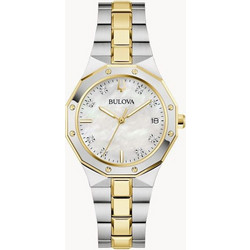 Bulova Γυναικείο Ρολόι με Ασημί Μεταλλικό Μπρασελέ 98P234