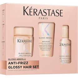 Kerastase Gloss Absolu Anti-Frizz Glossy Σετ Περιποίησης Μαλλιών Conditioner 75ml + Spray 45ml + Σαμπουάν 80ml