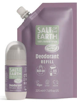 Salt of the Earth Clary Sage & Mint Φυσικό Αποσμητικό Roll On Refill Χωρίς Αλουμίνιο 225ml