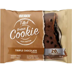 Weider Filled Protein Cookie Triple Chocolate 70gr 10τμχ