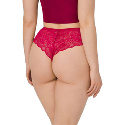 Cottonhill Γυναικείο Sexy Brazil με Δαντέλα Κόκκινο CH6005