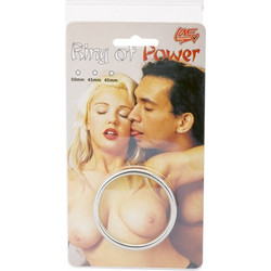 Love Ring of Power 50mm Δαχτυλίδι Πέους Μεταλλικό 5cm Ασημί