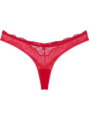 Triumph Palina Moonlight Kiss Γυναικείο Sexy String με Δαντέλα Κόκκινο 10224827-00FZ