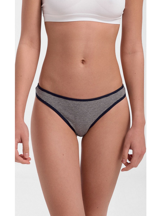 Donella Βαμβακερό Γυναικείο String Μαύρο 24741
