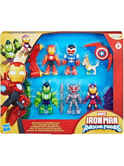 Hasbro Marvel Iron Man & His Awesome Friends Armored-up Avengers Pack Σετ Φιγούρες Δράσης για 3+ Ετών