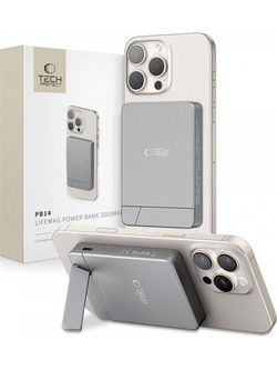 Tech-Protect PB14 LifeMag Wireless Magsafe Power Bank 5000mAh με Θύρα USB-C Grey