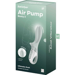 Satisfyer Air Pump Booty 3 Πρωκτικός Δονητής Ασύρματος 17.5cm Πράσινος D-241204