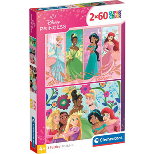 Παιδικό Puzzle Clementoni Super Color Disney Princess 2x60 Κομμάτια 1200-24824