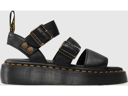 Dr. Martens Gryphon Quad Δερμάτινα Γυναικεία Σανδάλια Μαύρα 25720001-0071