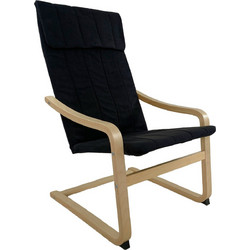 ArteLibre Πολυθρόνα Μαύρη Nordvik 14350021