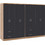 HomeMarkt Οκτάφυλλη Ντουλάπα Ρούχων Briana Ανθρακί 241x42.5x180.5cm HM21237.01