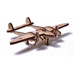 Wood Trick Mini 3D Διπλό Αεροπλάνο WDTK387