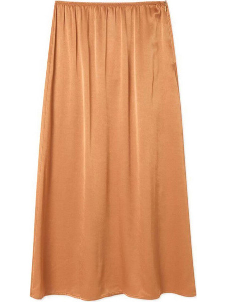 American Vintage Μίντι Φούστα Σατέν Ψηλόμεση Ταμπά VOO13A