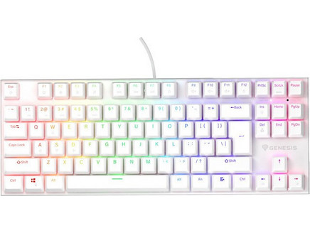 Genesis Thor 303 Μηχανικό Gaming Πληκτρολόγιο TenKeyLess με Outemu Peach Διακόπτες RGB White