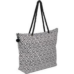 Aztec Υφασμάτινη Τσάντα Θαλάσσης Ώμου Μαύρη 43x42cm 1191952