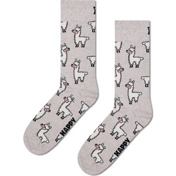 Happy Socks Llama Ανδρικές Κάλτσες Ψηλές με Σχέδια Γκρι P003192-1000