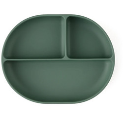 Petite&Mars Take & Match Πιάτο Οβάλ Σιλικόνης Misty Green 6m+