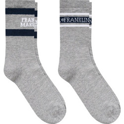 Franklin & Marshall Ανδρικές Κάλτσες Ψηλές Γκρι 2Pack C100867-N310