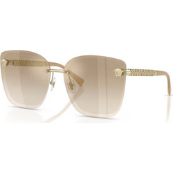 Versace VE2292B 12625A Γυναικεία Γυαλιά Ηλίου Πεταλούδα Μεταλλικά Χρυσά με Καφέ Φακό