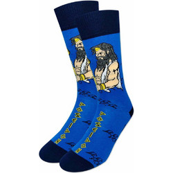 NODO Poseidon The Greek Ανδρικές Κάλτσες Ψηλές με Σχέδια Royal Blue S11764