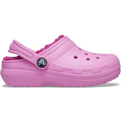 Crocs Ανατομικές Χειμερινές Παιδικές Παντόφλες για Κορίτσι με Γούνα Ροζ 207010-6SW