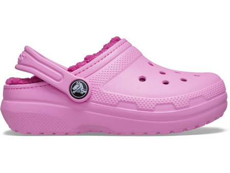 Crocs Ανατομικές Χειμερινές Παιδικές Παντόφλες για Κορίτσι με Γούνα Ροζ 207010-6SW