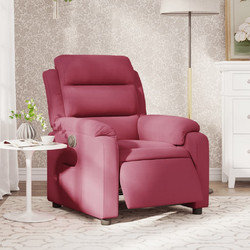 vidaXL Πολυθρόνα Relax με Υποπόδιο Ανακλινόμενη Βελούδινη Μπορντό 3205075