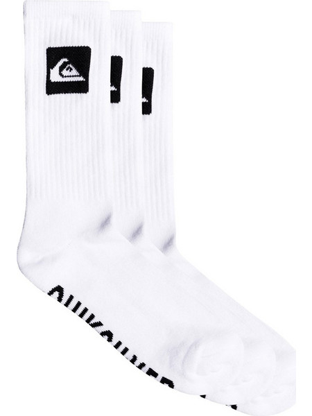 Quiksilver Ανδρικές Κάλτσες Ψηλές με Σχέδια Λευκές 3Pack EQYAA04071-WBB0