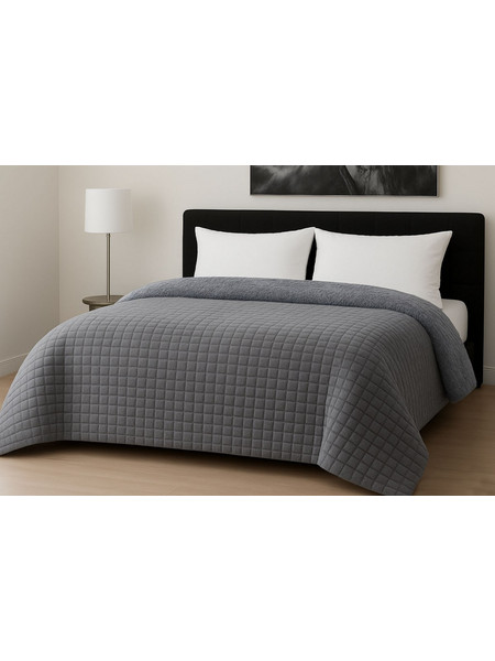 Le Blanc Κουβερτοπάπλωμα King Size 260x240 Rib Cut Light Grey