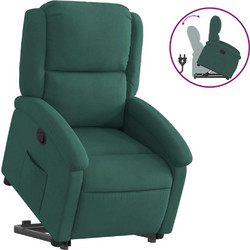 vidaXL Πολυθρόνα Relax Ανακλινόμενη Βελούδινη Πράσινη 3204302