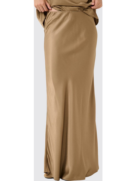 My Essential Wardrobe Μακριά Φούστα Σατέν Ψηλόμεση Ταμπά 10704820-171314