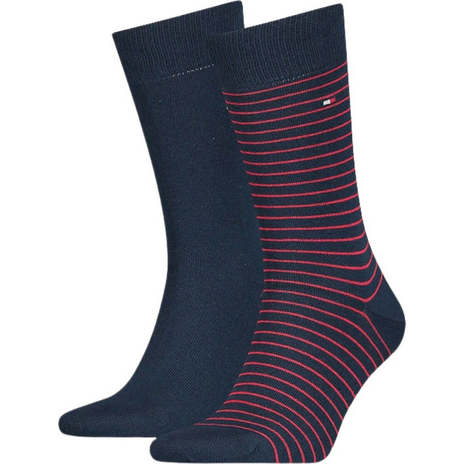 Tommy Hilfiger Ανδρικές Κάλτσες Ψηλές Μαύρες 2Pack 100001496-085 ...
