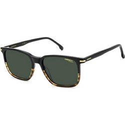 Carrera CA367S 37NQT Ανδρικά Γυαλιά Ηλίου Τετράγωνα Κοκάλινα Μαύρα με Πράσινο Φακό