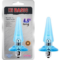 Chisa Novelties Hi Basic Nicole's Πρωκτική Σφήνα Ασύρματη με Δόνηση 11.4cm Μπλε