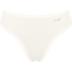Sloggi Go Crush Βαμβακερά Ψηλόμεσα Γυναικεία Slip Εκρού 3Pack 10219672-00GZ