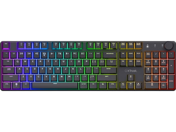 Trust GXT 868 Torix Ασύρματο Μηχανικό Gaming Πληκτρολόγιο με Huano Red Διακόπτες RGB Black