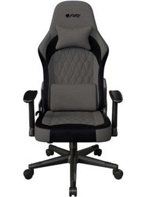 Fury Shinai S8 Καρέκλα Gaming Υφασμάτινη με Ρυθμιζόμενα Μπράτσα Μαύρη Γκρι FURNFF-2360