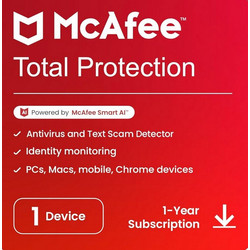 McAfee Total Protection 2025 για 1 Συσκευή και 1 Έτος Χρήσης (Ηλεκτρονική Άδεια)